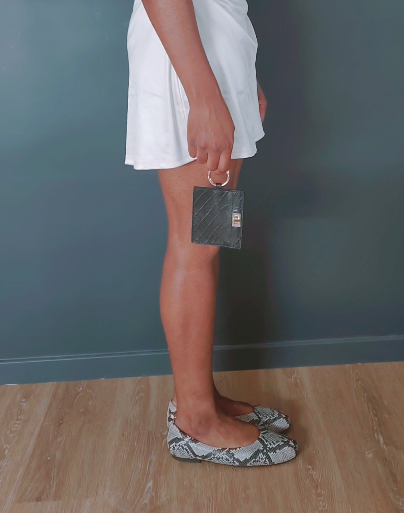 Porte cartes noir en cuir pour femme