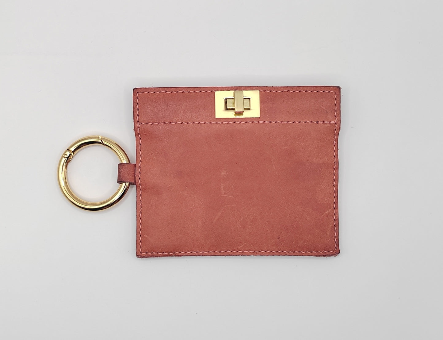 Le porte-cartes cognac en cuir imprimé crocodile