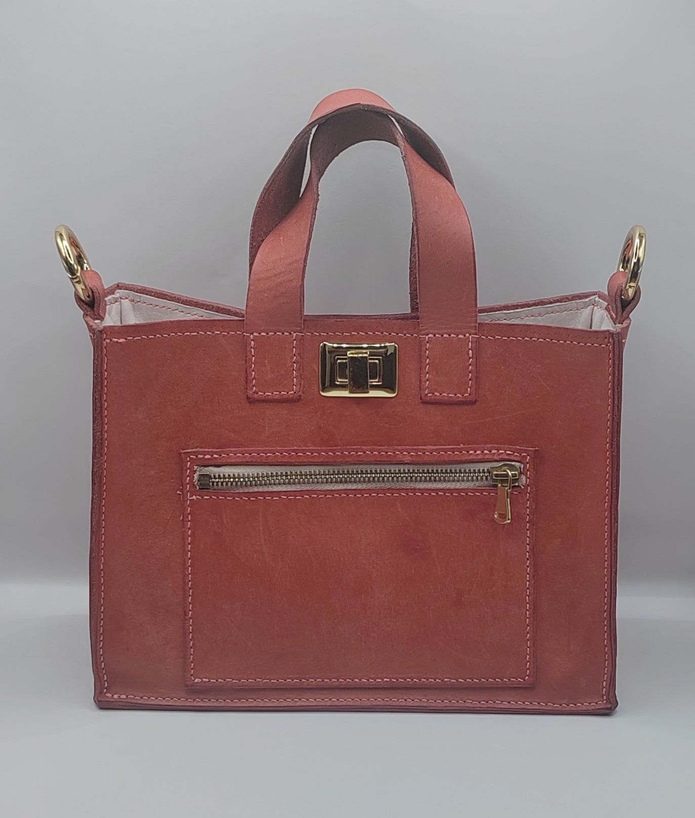 Le sac week-end rose velours en cuir Badalassi